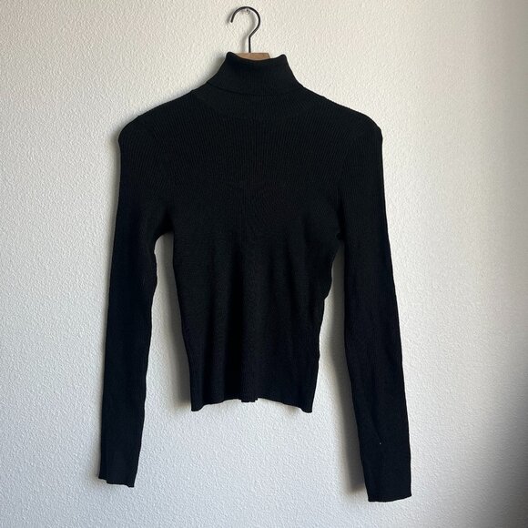 🌻 H&M Divded Ribbed Turtle Neck Top - Picture 1 of 6